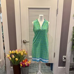 Vibrant Green and Blue Women's Cover-Up
